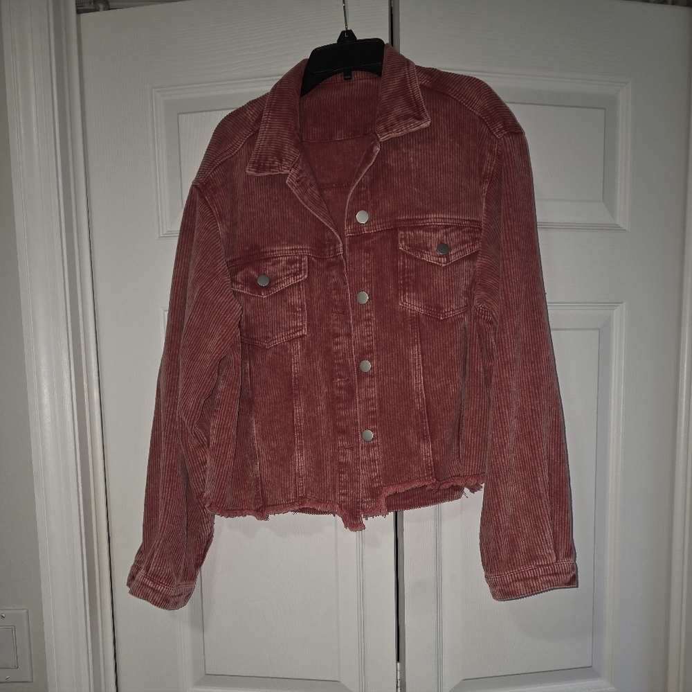 Women's Corduroy Jacket - Dusty Rose